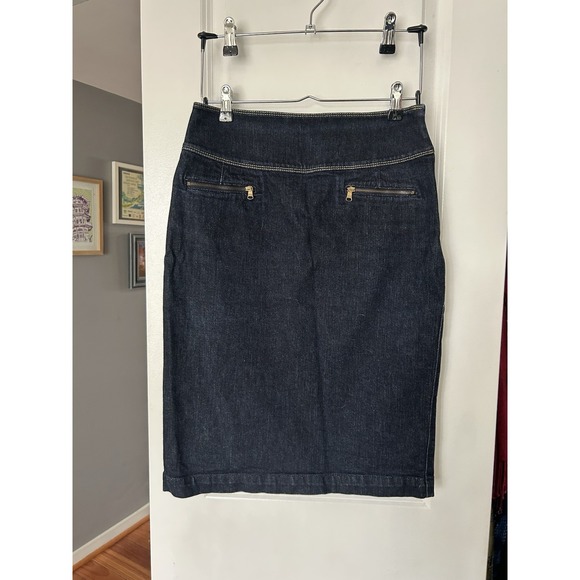 Lauren Ralph Lauren Dresses & Skirts - Lauren Ralph Lauren Denim Jean Skirt Womens Dark Wash Pencil Cotton Stretch Sz 4